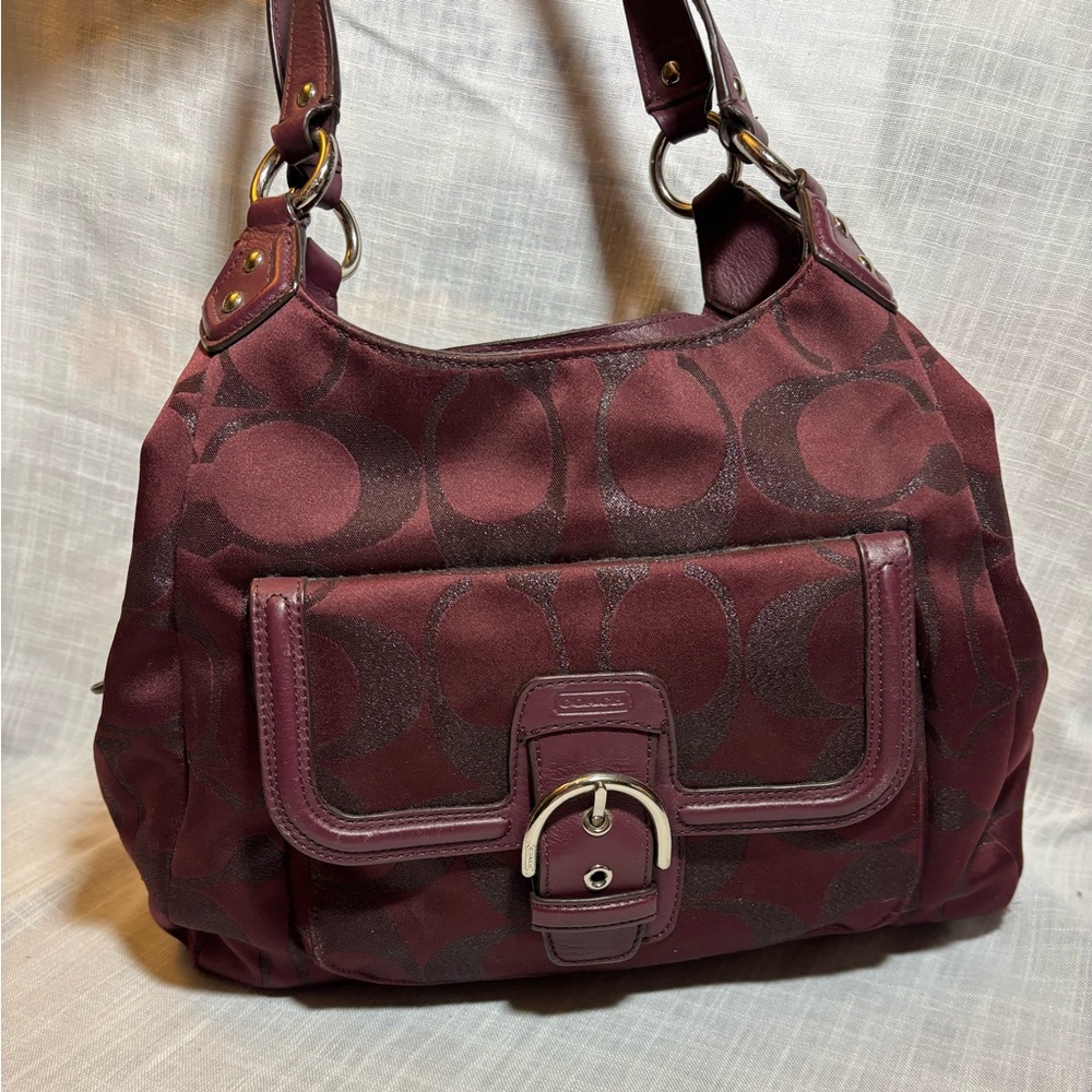 Coach Burgundy Campbell Shoulder Bag